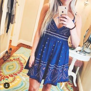 Karina Grimaldi Blue Embellished Dress